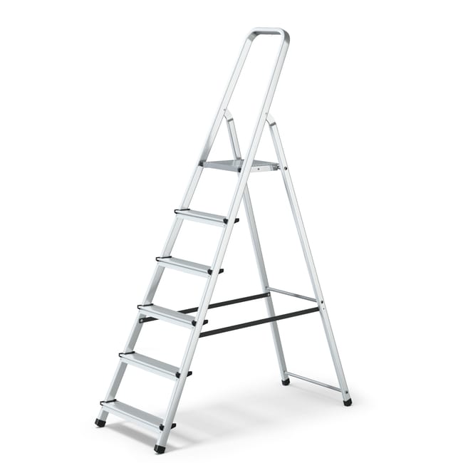 ESCALERA DE ALUMINIO 6 PELDAÑOS - 1