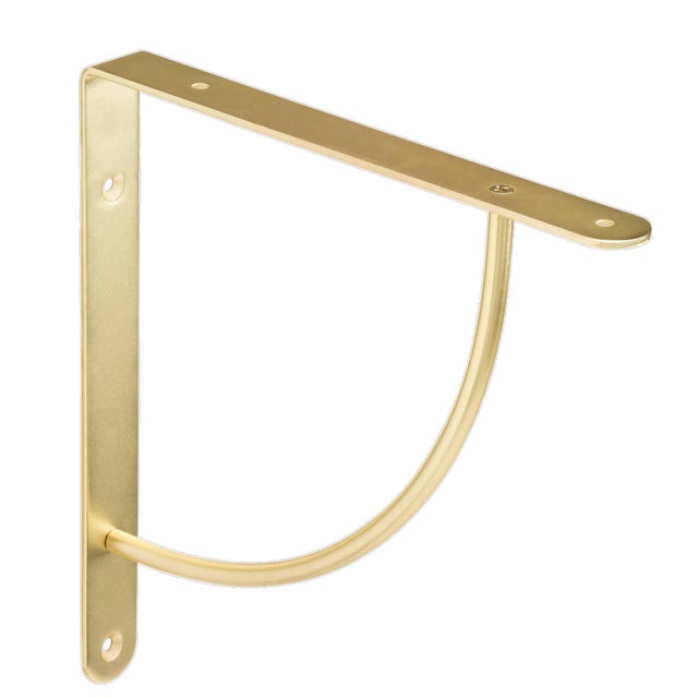 ESCUADRA METALICA PARA BALDA REFORZADA DORADA 230 X 230 X 25  MM