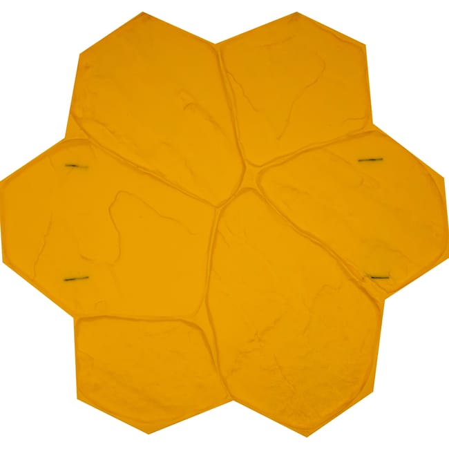 MOLDE PIEDRA IRREGULAR RÍGIDO AMARILLO PARA HORMIGÓN IMPRESO - 1