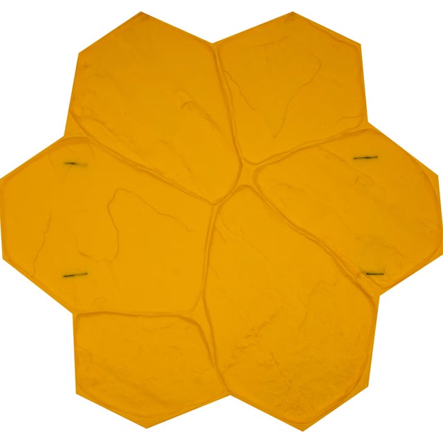 MOLDE PIEDRA IRREGULAR RÍGIDO AMARILLO PARA HORMIGÓN IMPRESO