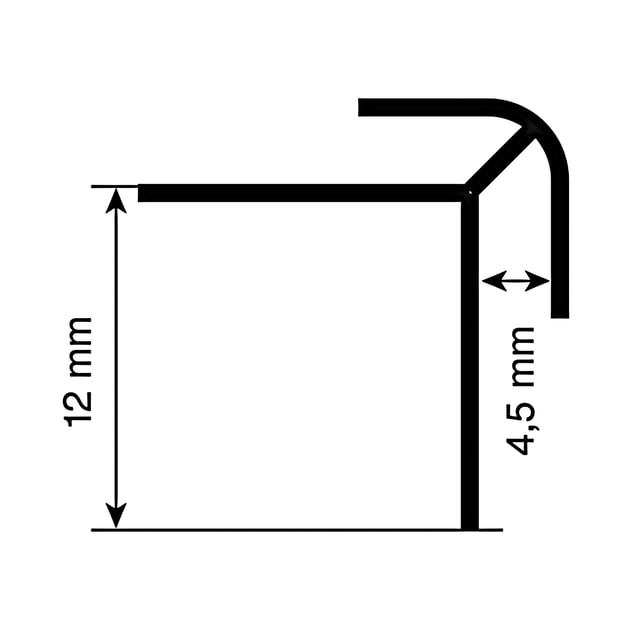 PERFIL METALICO PLATA RINCONERA  280CM