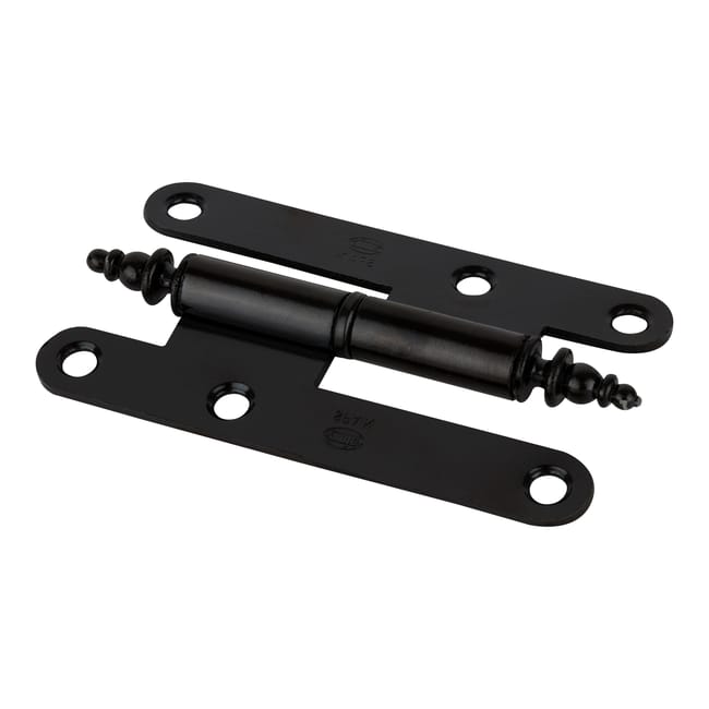 PERNIO BISAGRA DE PUERTA 9.5 CM REMATE PALA REDONDA IZQUIERDA NEGRO - 1