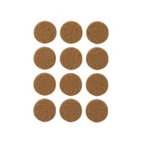 FIELTRO ADHESIVO REDONDOS  34 MM MARRON. 5 UDS - 1