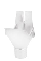 SALIDA UNIVERSAL EVACUACIÓN PLUVIALES METÁLICO ACERO PRECALADO BLANCO Ø80MM - 1