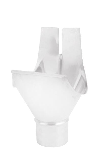 SALIDA UNIVERSAL EVACUACIÓN PLUVIALES METÁLICO ACERO PRECALADO BLANCO Ø80MM - 1