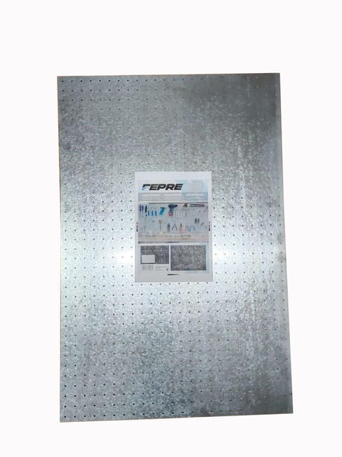 PANEL PERFORADO PARA GANCHOS PORTAHERRAMIENTAS CHAPA GALVANIZADA 90 X 60 CM FEPRE - 1