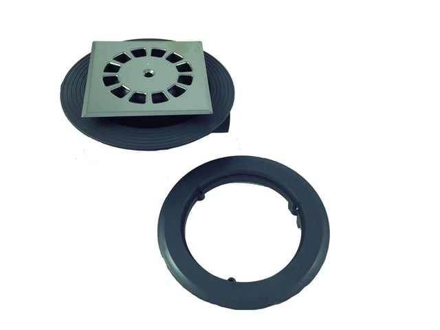 CALDERETA INOXIDABLE 10X10CM PARA PLATO DE OBRA SALIDA VERTICAL / HORIZONTAL 40MM