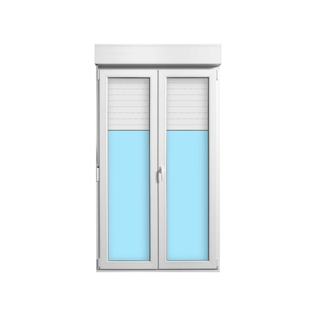 BALCONERA PVC PRACTICABLE CON PERSIANA BLANCA 120X218CM