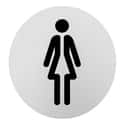 SEÑAL PLACA REDONDA ASEO FEMENINO 1UD - 1