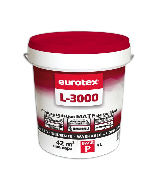 BASE PINTURA PLÁSTICA MATE L3000 4L TONOS CLAROS
