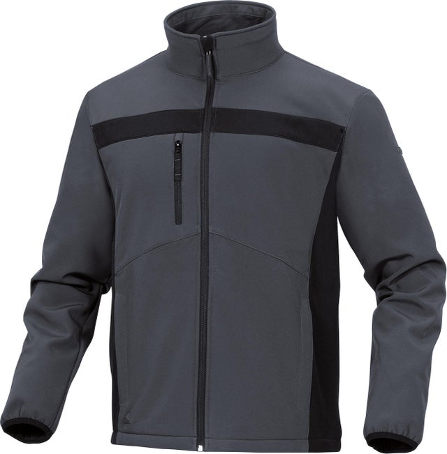 CHAQUETA SOFT SHELL GRIS NEGRO TALLA L DELTA PLUS  LULEA2