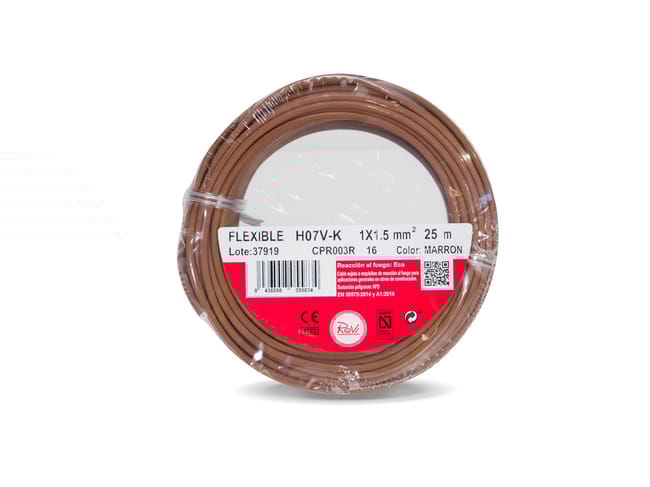 HILO FLEXIBLE H07V-K 1,5mm2 MARRÓN 25M - 1