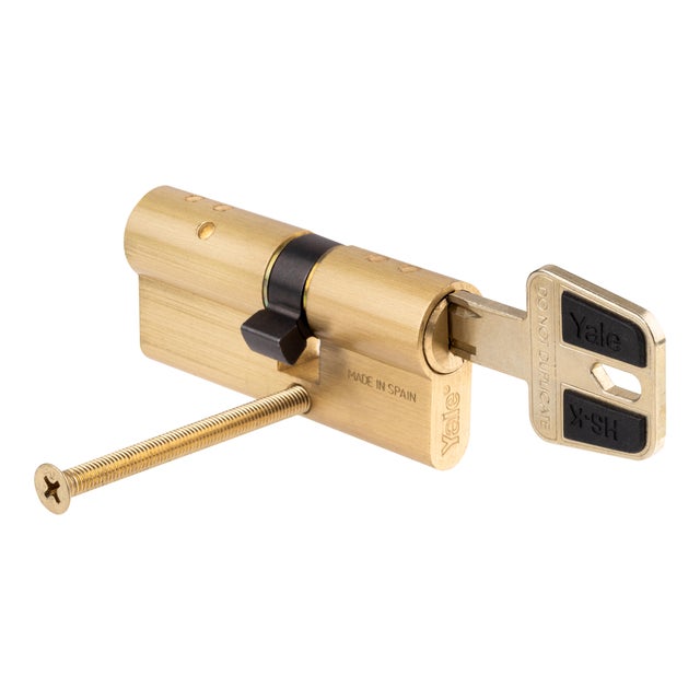 CILINDRO ALTA SEGURIDAD ANTIBUMPING 30 X 40  MM. PUNTOS LEVA 15  MM. LATON HSK YALE