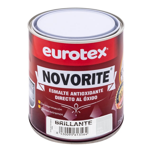 ESMALTE SINTÉTICO ANTIOXIDANTE BRILLANTE NOVORITE 750ML GR PLATA
