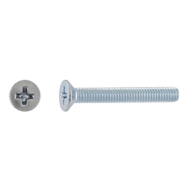 TORNILLOS MÉTRICOS AVELLANADOS PARA METAL CINCADOS 4X30MM. 500UDS