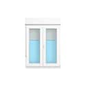 VENTANA PVC OSCILOBATIENTE CON PERSIANA BLANCA 120X138CM - 1