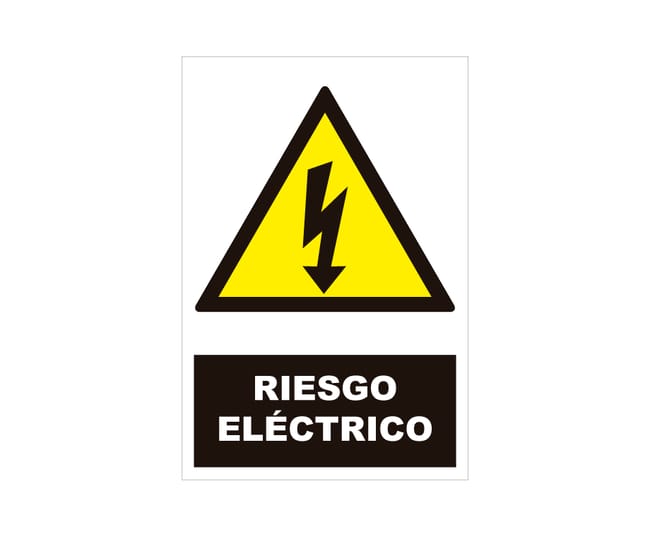 SEÑAL CARTEL RIESGO ELÉCTRICO 1UD - 1