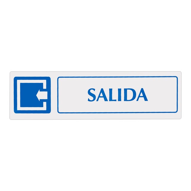 PLACA INFORMATIVA SALIDA 163 MM