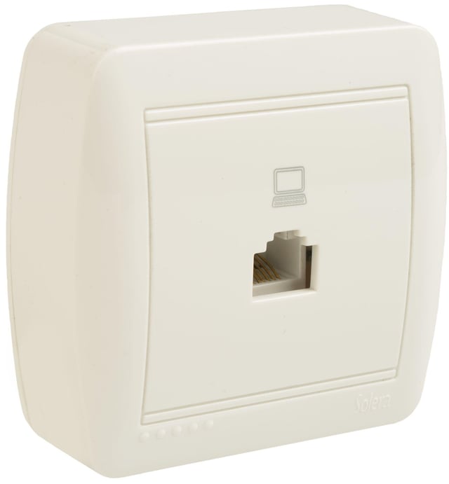 TOMA DATOS RJ45 MURAL SUPERFICIE BLANCO