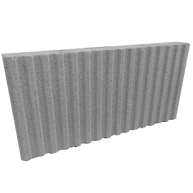 BALDOSA CORONACION RANURADA GRIS 40X19X4 CM