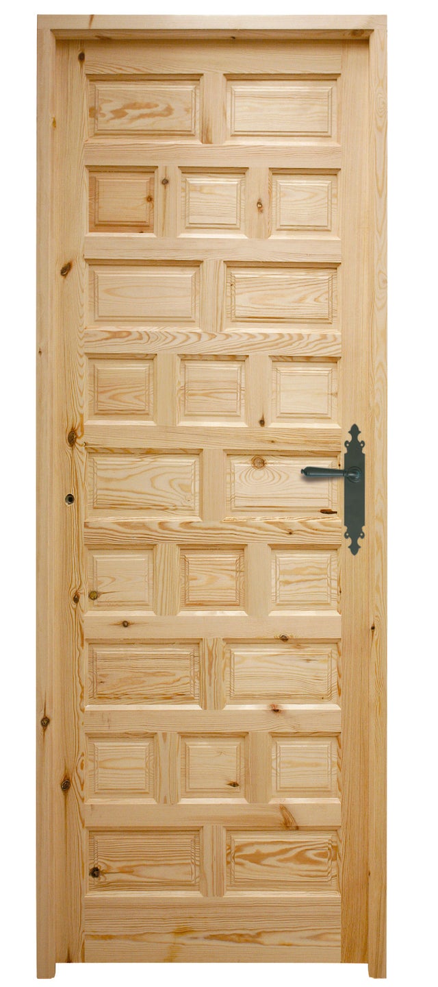 PUERTA INTERIOR EN BLOCK MACIZA PINO CASTELLANA 72,5 CM DERECHA