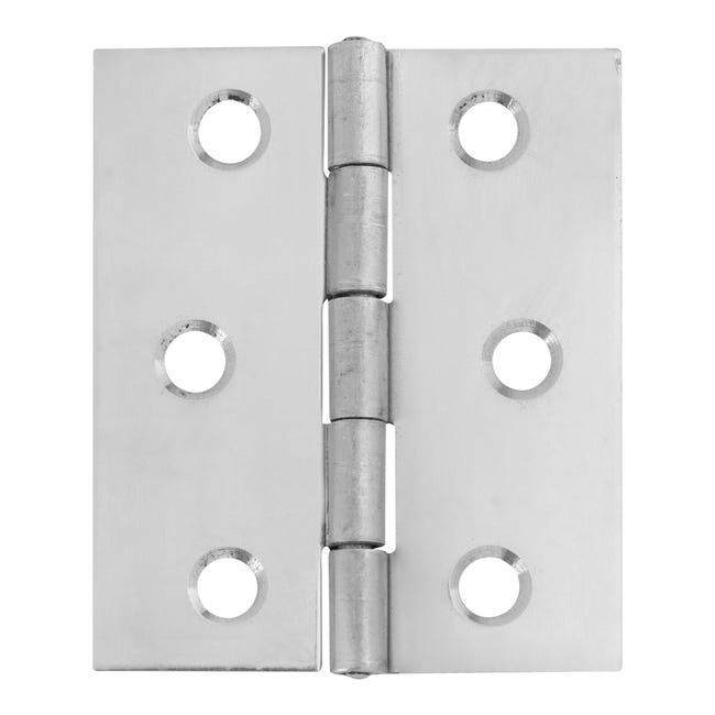 BISAGRA 50 X 40  MM. CON REMATE ACERO INOXIDABLE. 2 UDS - 1