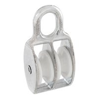 POLEA DOBLE FIJA GALVANIZADA 70 X 7 MM. - 1