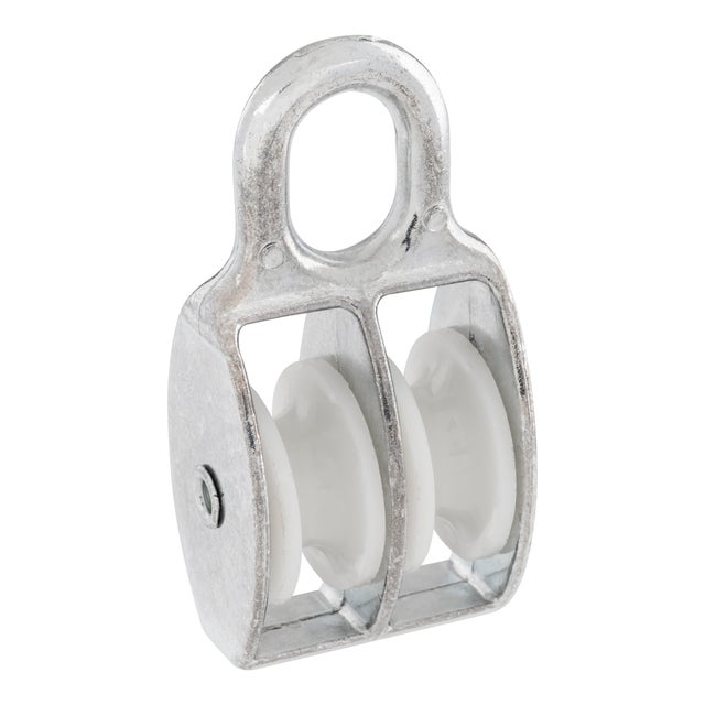 POLEA DOBLE FIJA GALVANIZADA 70 X 7 MM.