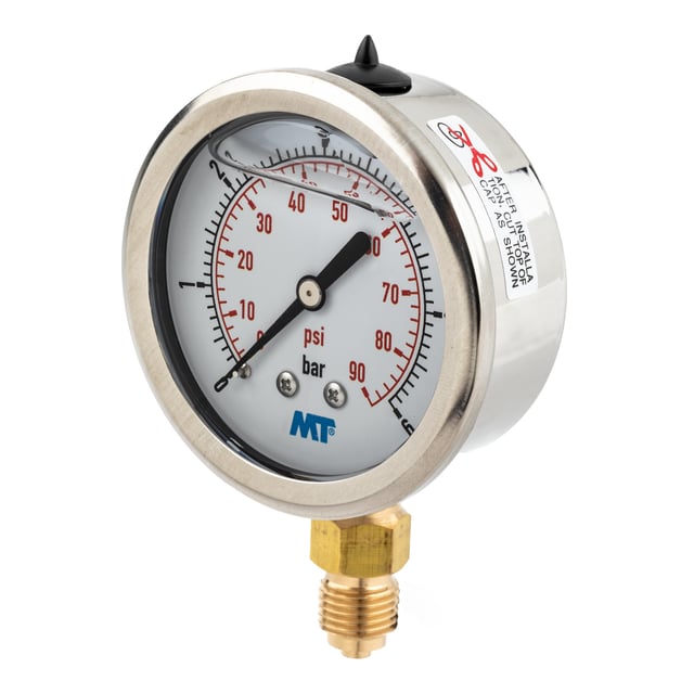 MANÓMETRO GLICERINA DN-63 CONEXIÓN INFERIOR 0-6BAR 