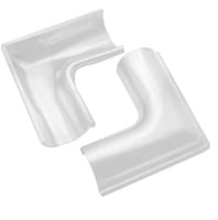 INGLETE EVACUACIÓN PLUVIALES METÁLICO ÁNGULO ESTAMPADO EXTERIOR ACERO PRECALADO BLANCO - 1