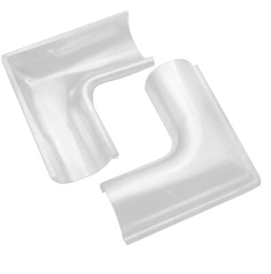 INGLETE EVACUACIÓN PLUVIALES METÁLICO ÁNGULO ESTAMPADO EXTERIOR ACERO PRECALADO BLANCO - 1