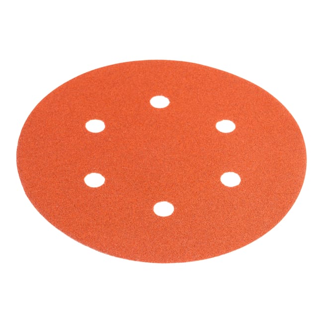 6 DISCOS DE LIJA 150MM 6 AGUJEROS GRANO 120 - 1