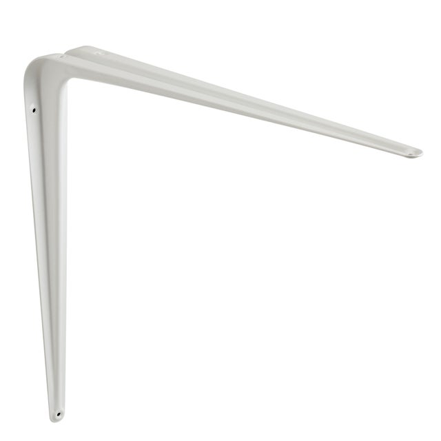 ESCUADRA PALOMILLA CON NERVIO BLANCA 350 X 400  MM