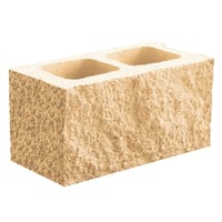 BLOQUE DE HORMIGÓN SPLIT ALBERO ESQUINA 39X19X19 CM - 1