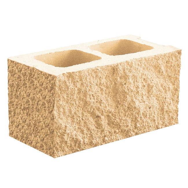BLOQUE DE HORMIGÓN SPLIT ALBERO ESQUINA 39X19X19 CM - 1