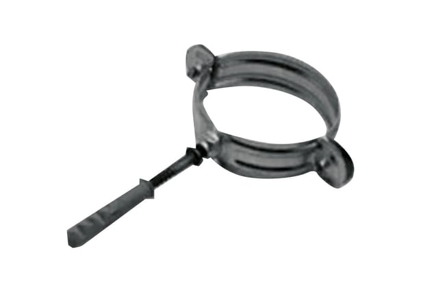 ABRAZADERA EVACUACIÓN PLUVIALES METÁLICO ZINC-TITANIO Ø80MM - 1