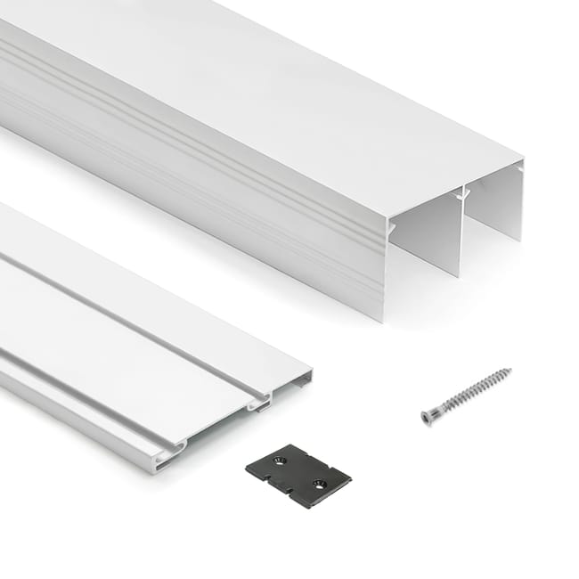 KIT GUIA SUPERIOR E INFERIOR BLANCA MATE FRENO 200 CM - 1