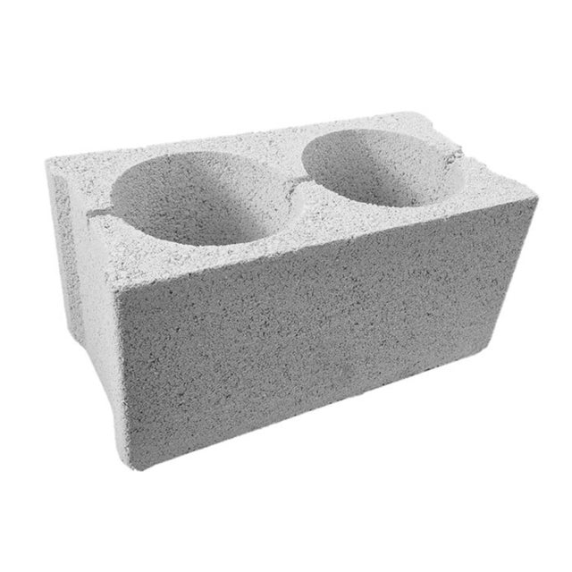 BLOQUE DE HORMIGÓN REDONDO 39X19X19 CM GRIS 