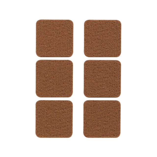 FIELTRO ADHESIVO 17MM MARRÓN 20UDS