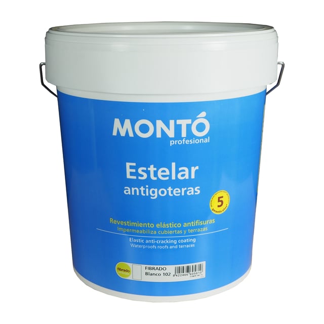 IMPERMEABILIZANTE ANTIGOTERAS FIBRADO  ESTELAR  15 L GRIS