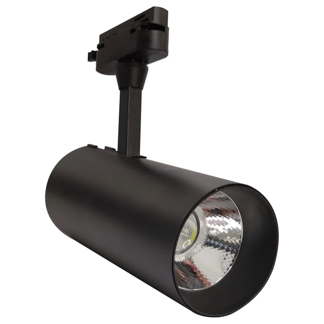 FOCO DE CARRIL LED MONOFÁSICO 30W NEGRO - 1