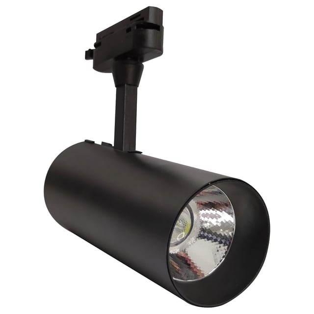 FOCO DE CARRIL LED MONOFÁSICO 30W NEGRO