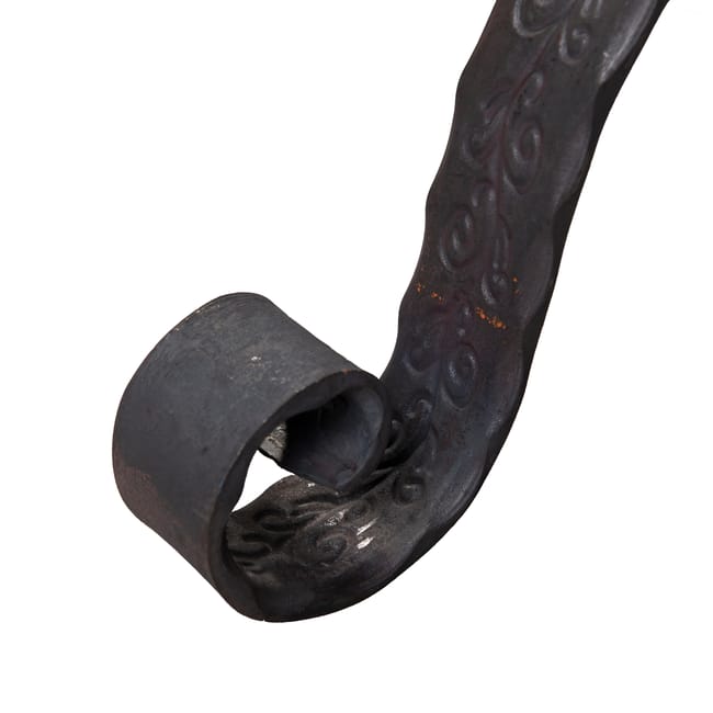 TERMINAL PASAMANOS DE HIERRO FORJADO MARTILLADO 150X125MM - 1