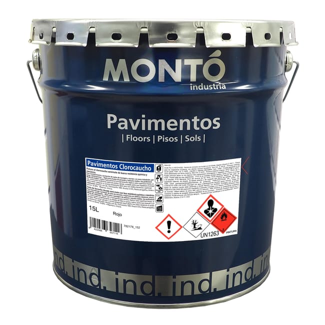 PINTURA SUELOS CLOROCAUCHO 15L ROJO - 1