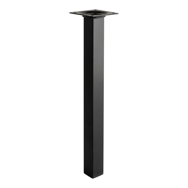PATA MUEBLE ACERO CUADRADA 300MM 25X25MM NEGRA. 1UD