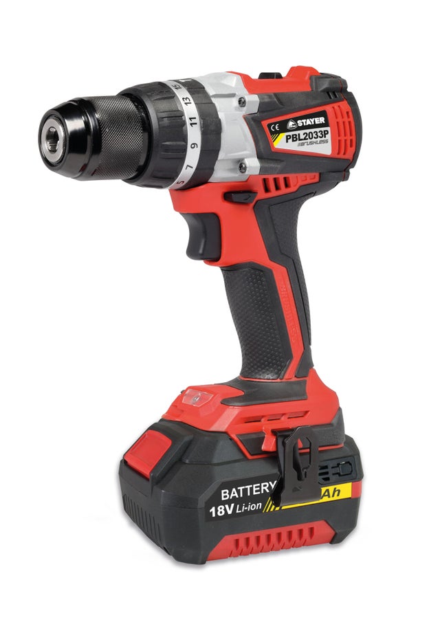 TALADRO PERCUTOR 18V 1X2AH+1X4AH STAYER PBL2033PK 