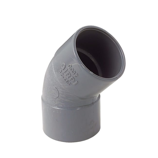 CODO 45º Ø32MM PVC GRIS HEMBRA-HEMBRA - 1