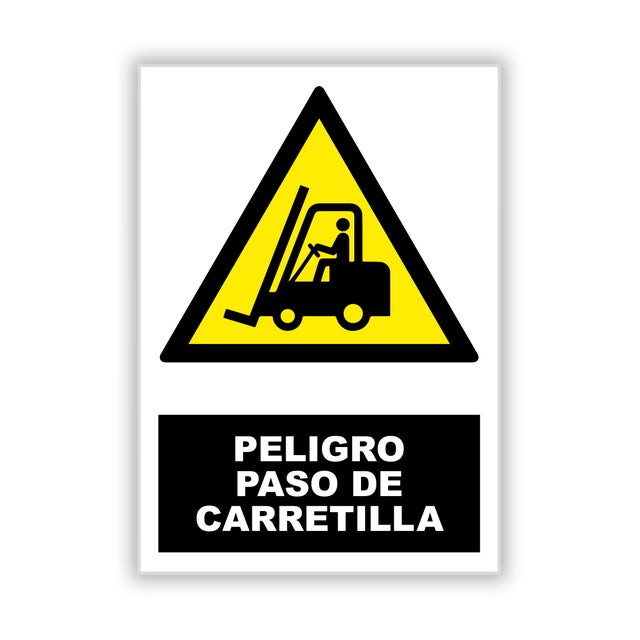 SEÑAL CARTEL PASO CARRETILLAS 1UD