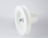 POLEA DE PVC COMPACTO 120 CON ESPIGA PARA EJE 40 MM Y CINTA 20 MM - 1