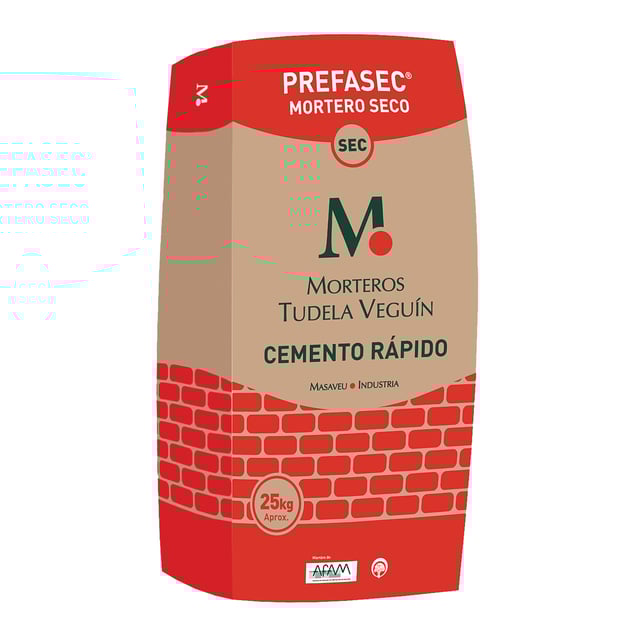MORTERO RÁPIDO TUDELA VEGUIN PREFASEC 25 KG